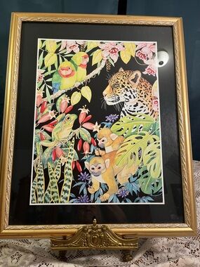Tropical Wildlife Print - Colorful Jungle Scene
